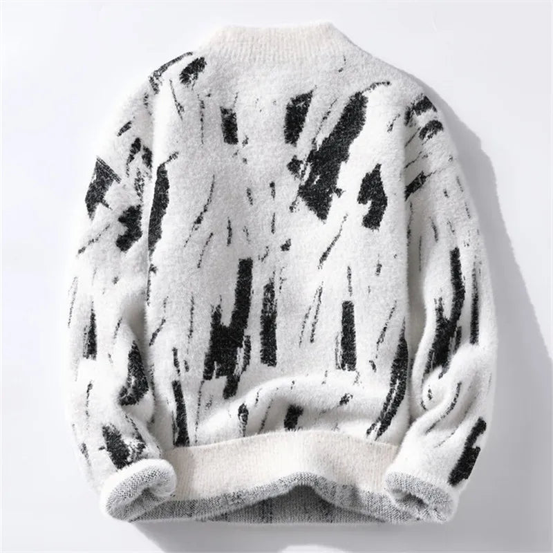 Fake Ripped Y2K Knitted Round Neck Sweater