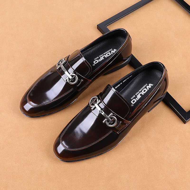 Shiny Elegant Genuine Leather Loafers