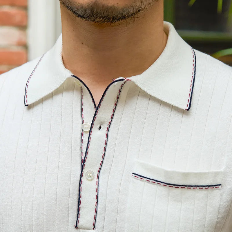 Contrast Casual Fit Breathable Polo Shirt