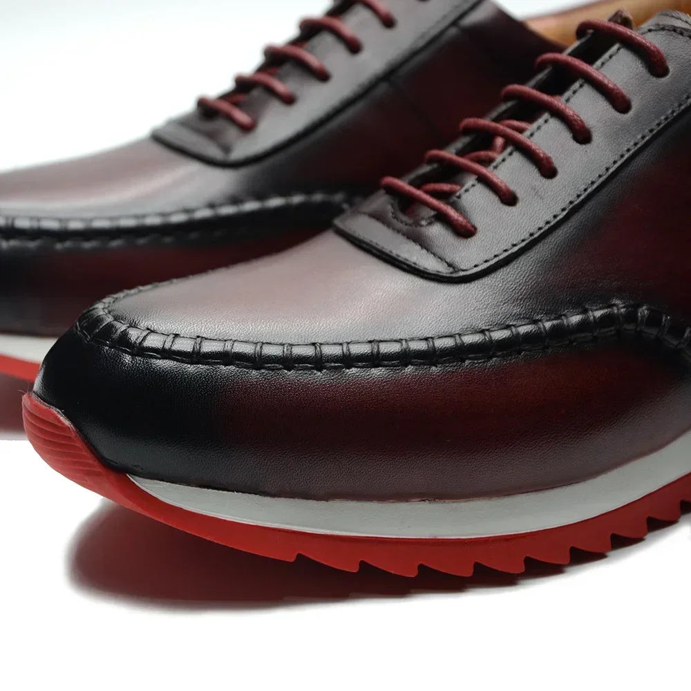 Red Sole Genuine Leather Men's Shoes