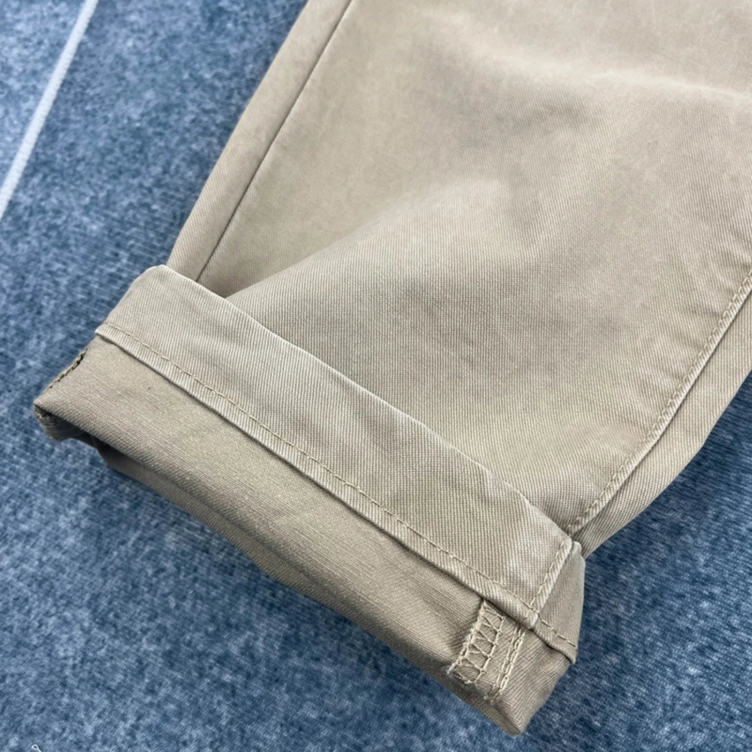 Cotton Straight Leg Casual Pants