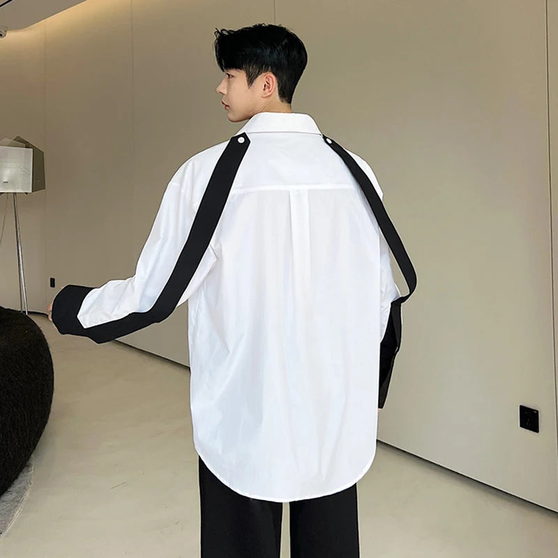 Ribbon Long Sleeve Solid Shirt