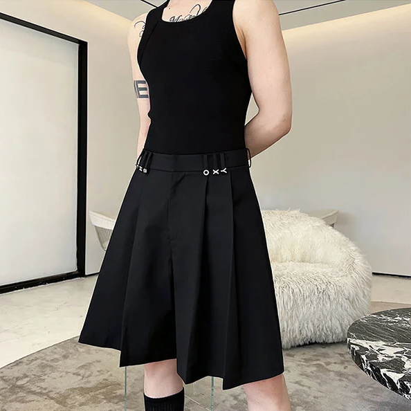 Trend Pleated Niche Design Streetwear Shorts