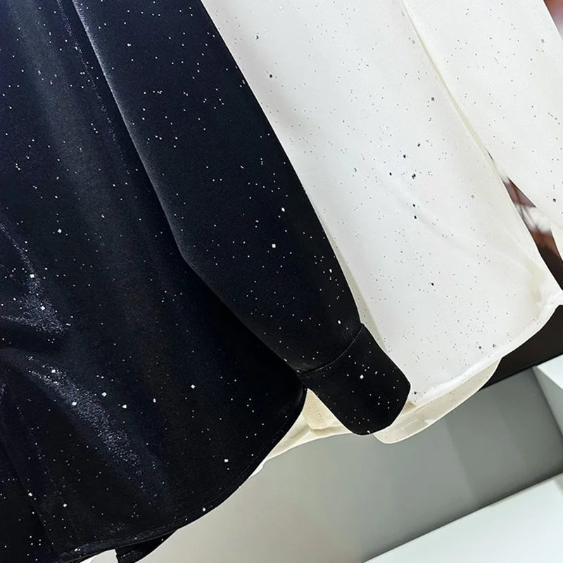 Starry Sequin Long Sleeved Shirt
