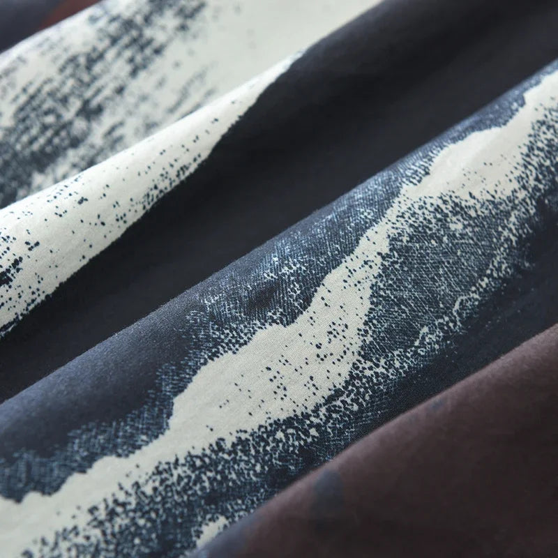 Abstract Color Printed Loose Shirt