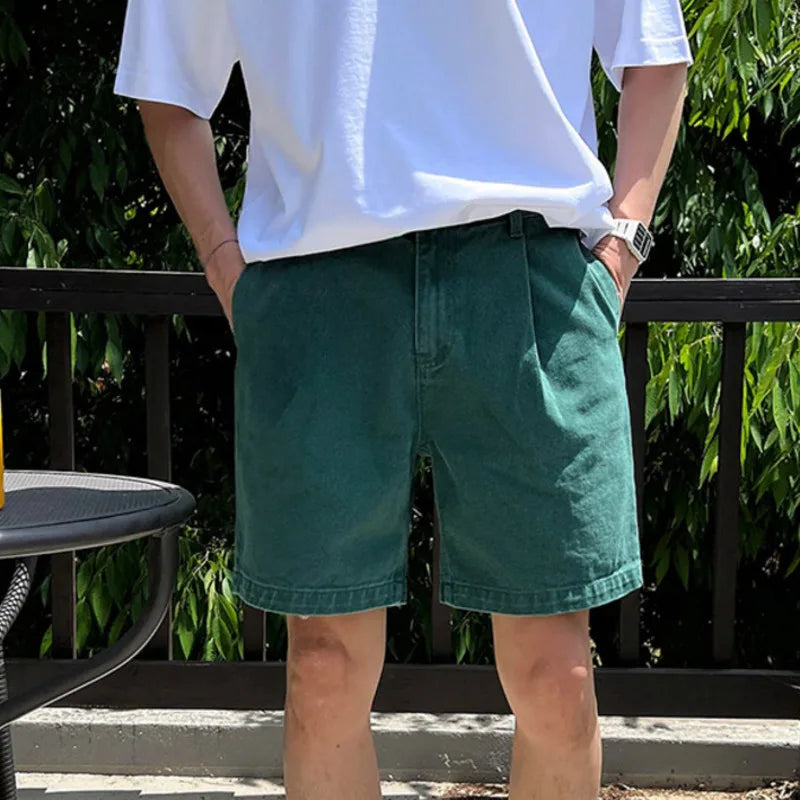 Retro Straight Loose Casual Shorts