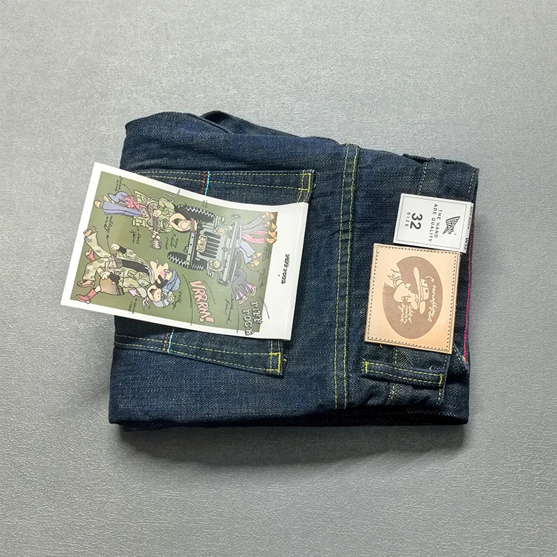 Retro Straight-Cut Denim Jeans