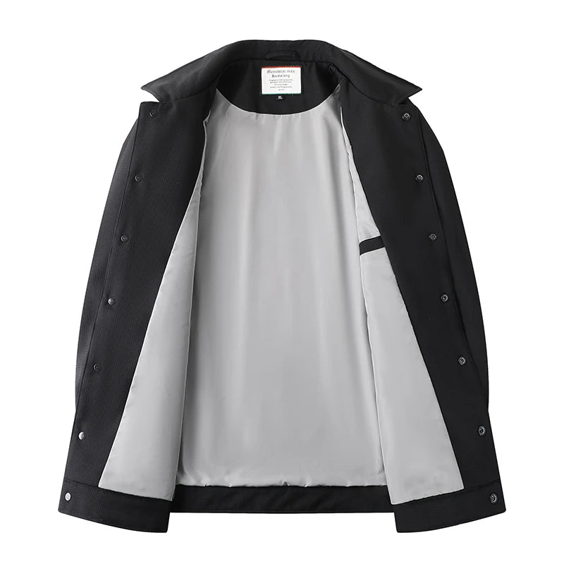 Solid Zipper Oversized Multi-pocket Jacket