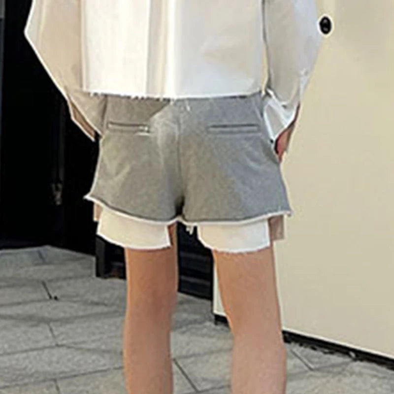 Casual Big Pockets Drawstring Shorts