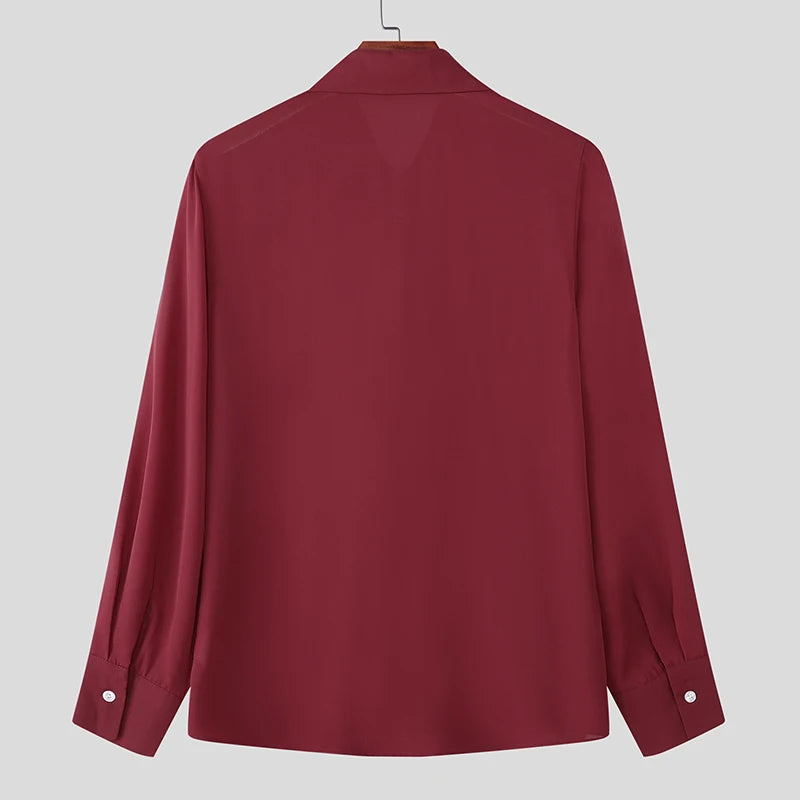 Long Sleeve Bowknot Button Shirt