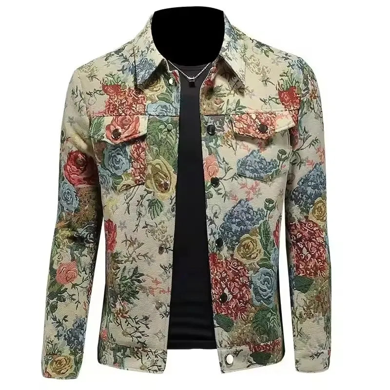 Vintage Floral Pattern Men's Jacket