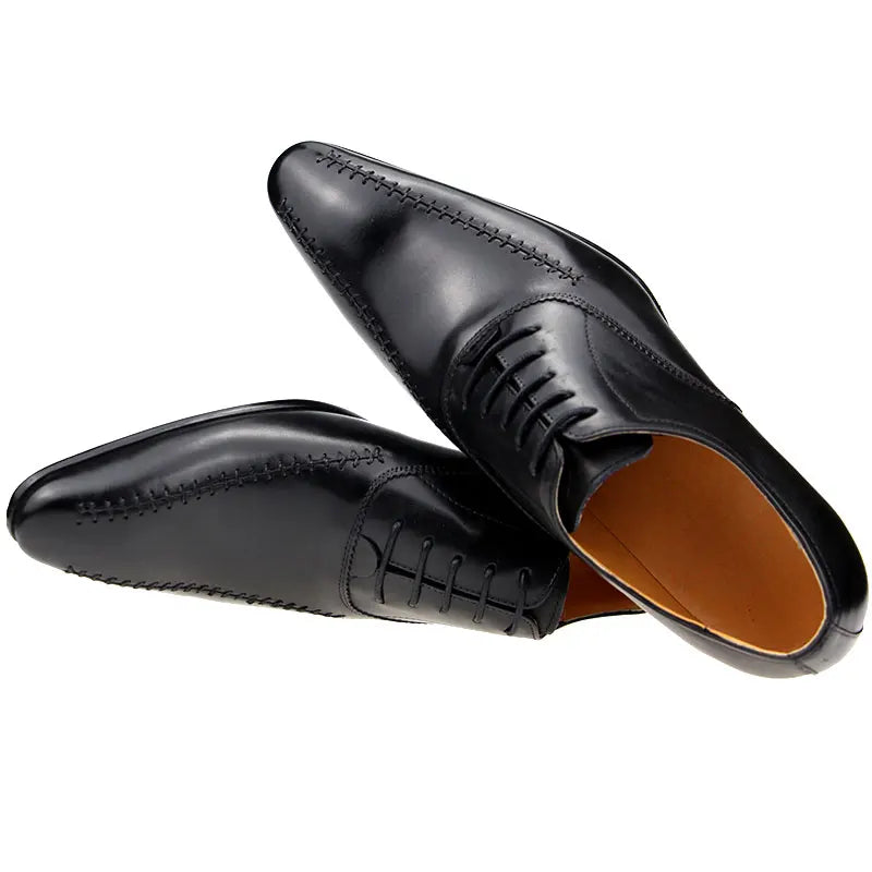 Pointed Toe Stitching Design Dress Shoes