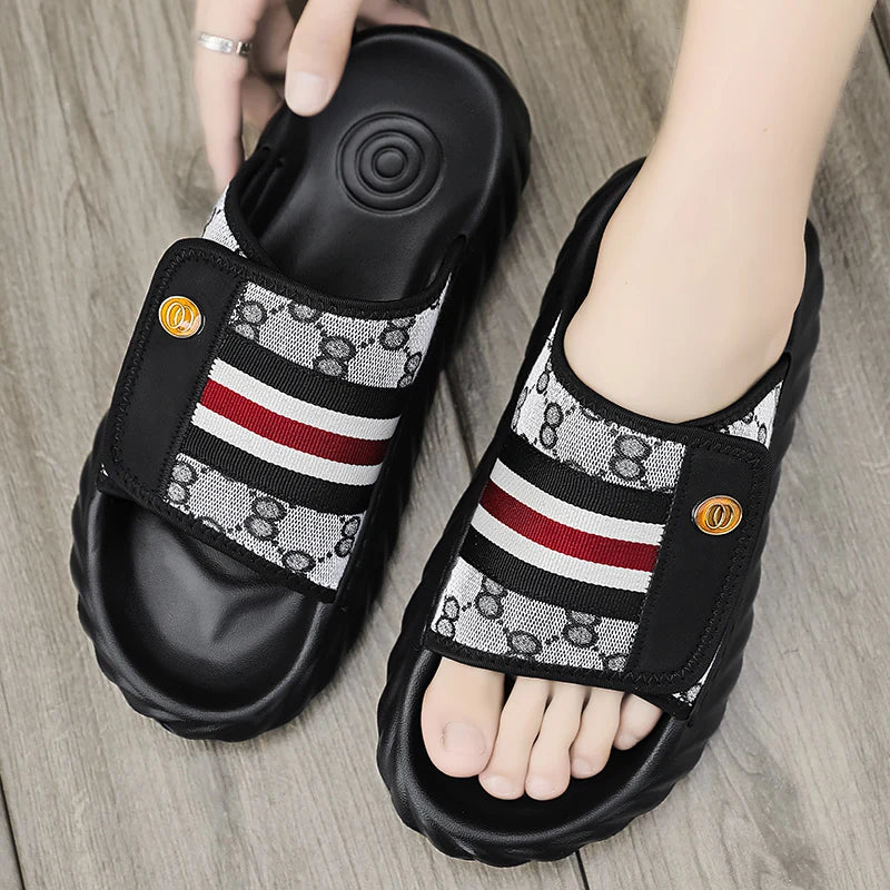 Non-Slip Soft PU Leather Slippers
