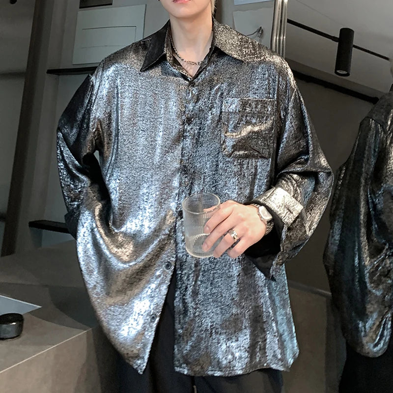 Bright Reflective Loose Long Sleeved Shirt