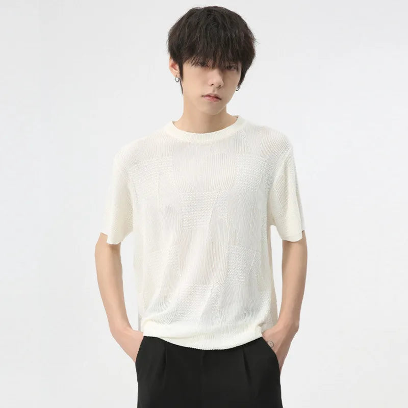 Broadcloth Loose Casual Round Neck T-Shirt