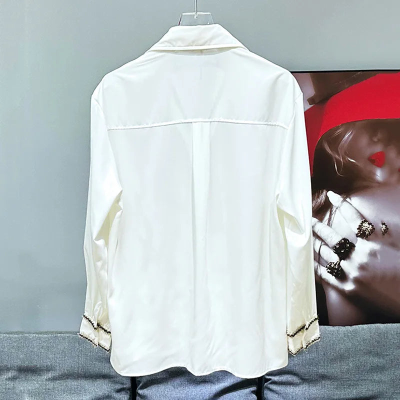 X Cross Patchwork Decor Shirt