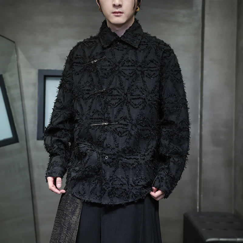 Chinese Fashion Metal Buckle Loose Shirt