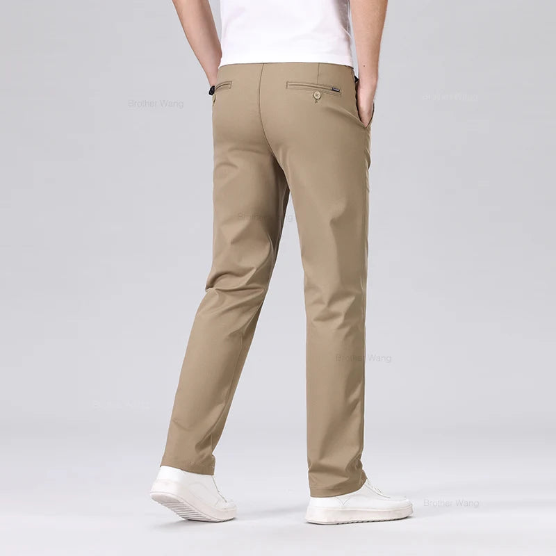 Classic Style Straight Solid Pants