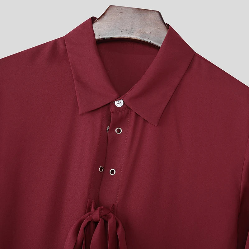 Long Sleeve Bowknot Button Shirt