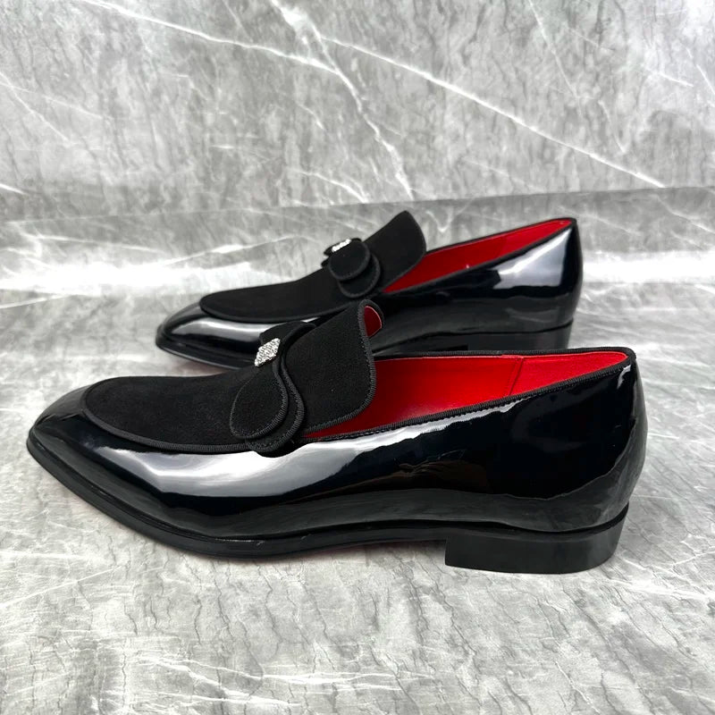 Bowtie Dress Black Patent Leather Loafers