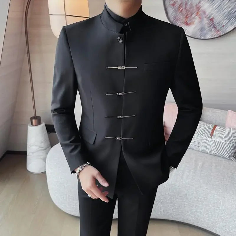 Chinese Style Stand Up Collar Jacket