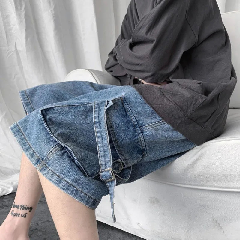 Men's Summer Cargo Denim Shorts