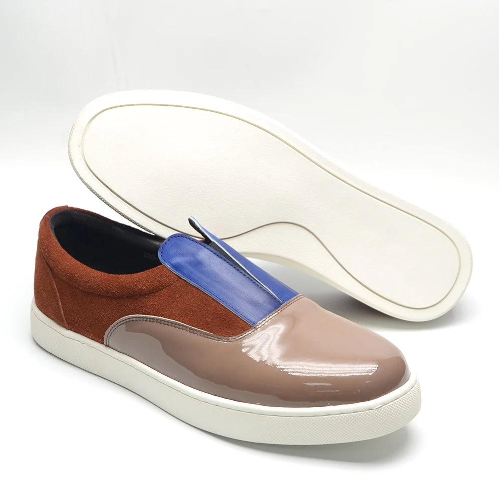 Fashion Colour Block Style Loafers