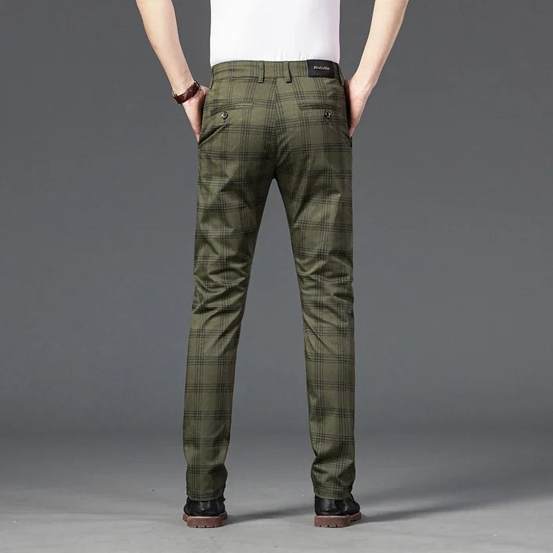 Casual Fashion Plaid Slim Pants