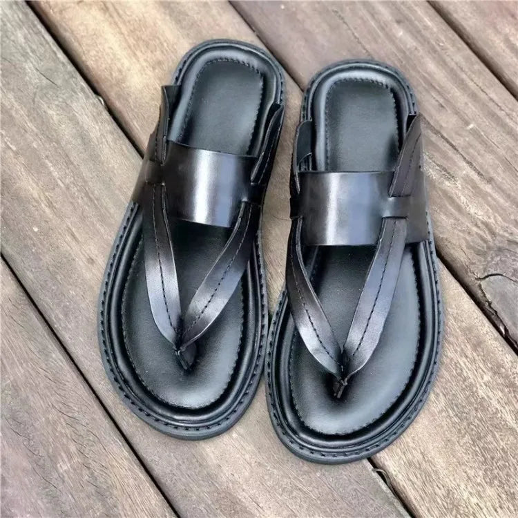 Vintage Cow Leather Slippers