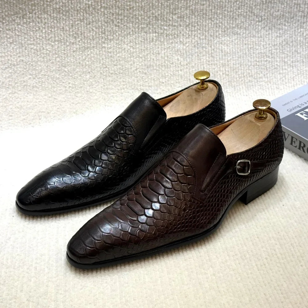 Formal Slip-On Patterned Men Shoes