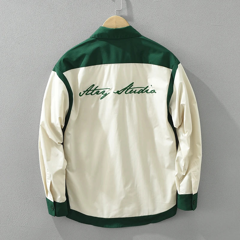 Casual Patchwork Turn-down Collar Shirt