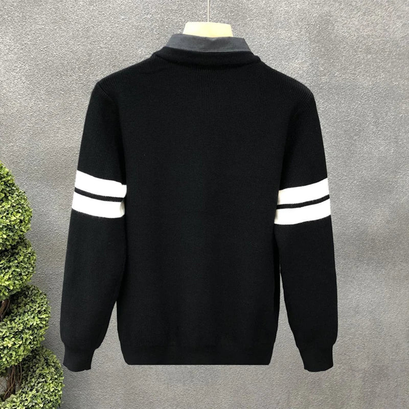 Smart Casual Turn-Down Collar Sweater