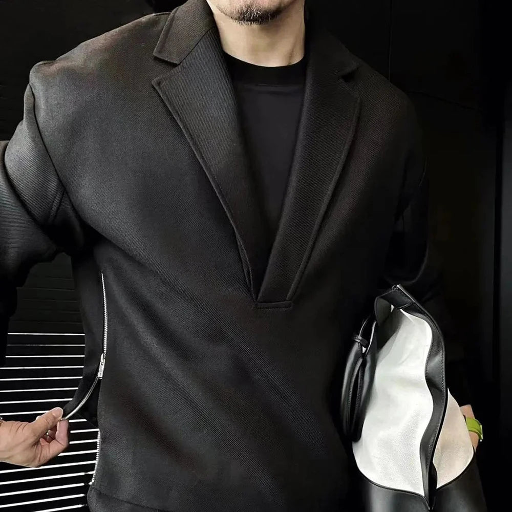 Casual Simple Double-Sided Zipper Sweater