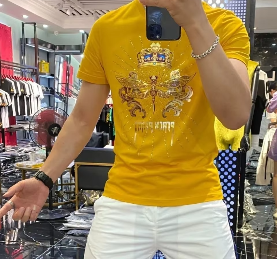 Rhinestone Dragonfly Printed Letter T-Shirt