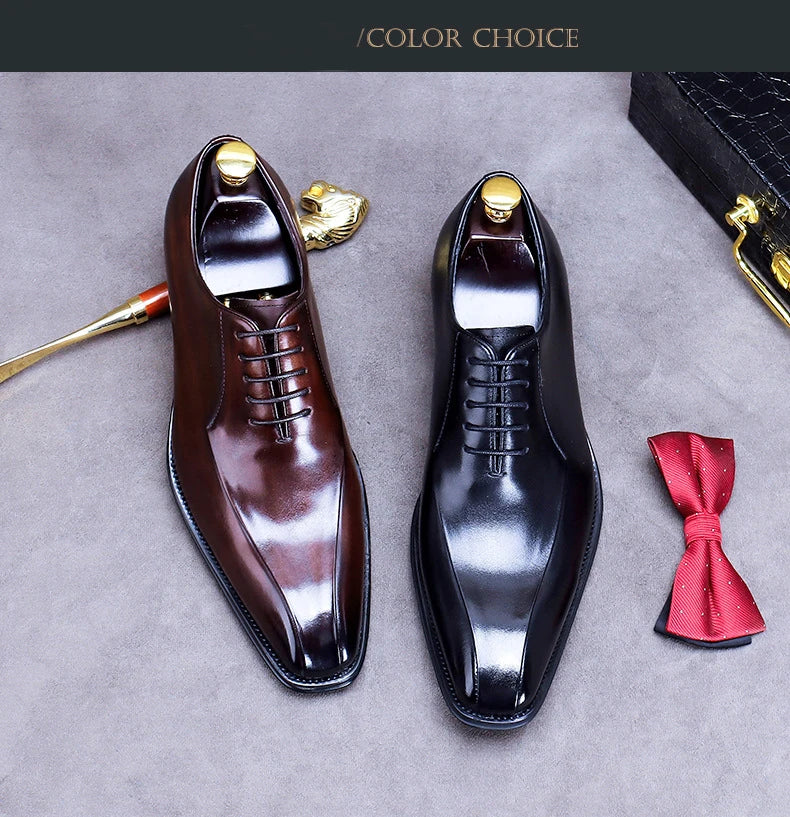 Genuine Leather Oxfords Style Shoes