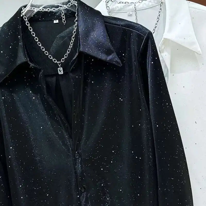 Starry Sequin Long Sleeved Shirt