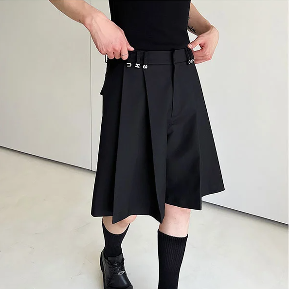 Trend Pleated Niche Design Streetwear Shorts