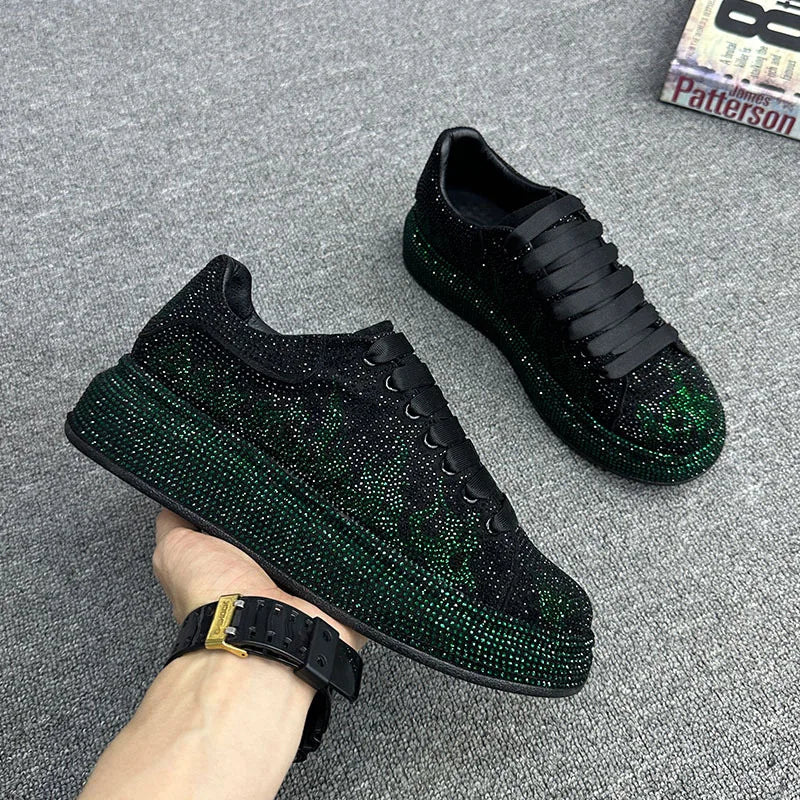 Full rhinestones Sparkling Men's Sneakers