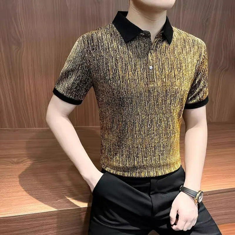 Solid Casual Short Sleeve Polo Shirt