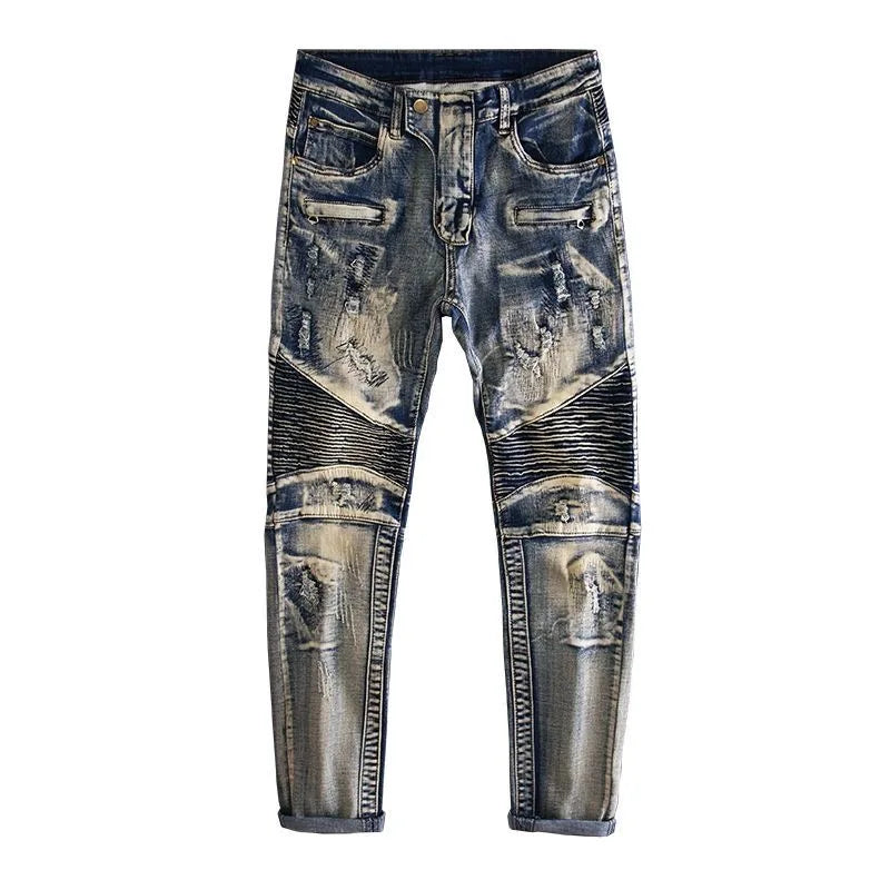 Distressed Moto Sculpt Jeans