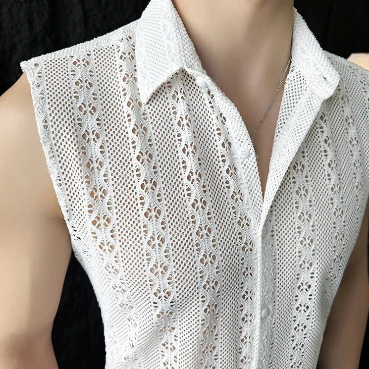 Casual Hollow Out Geometric Vest