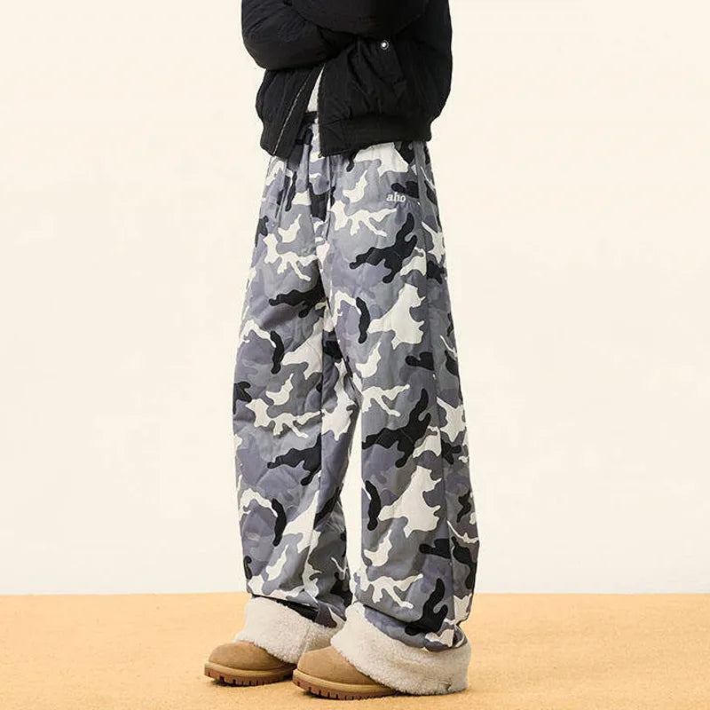Casual Camouflage Straight Warm Pants
