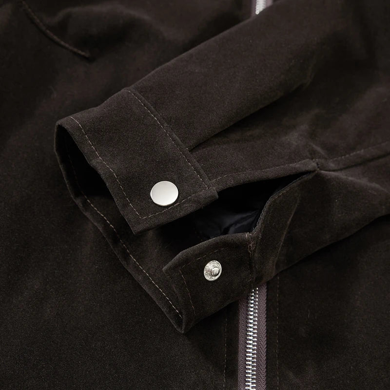 Stand Collar Embroidery Zipper Jacket