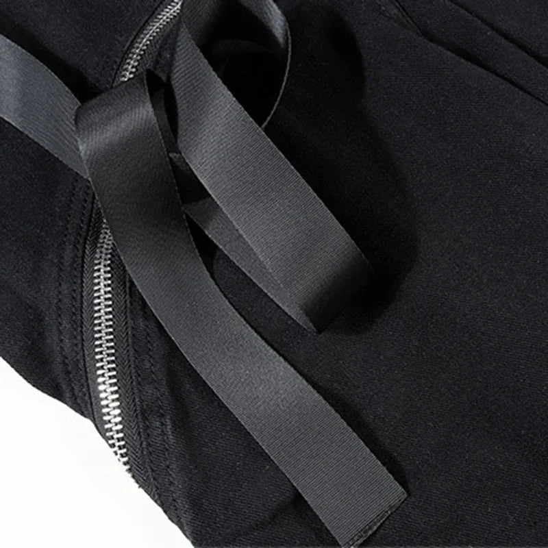 Dual-Slit Zipper Flare Denim