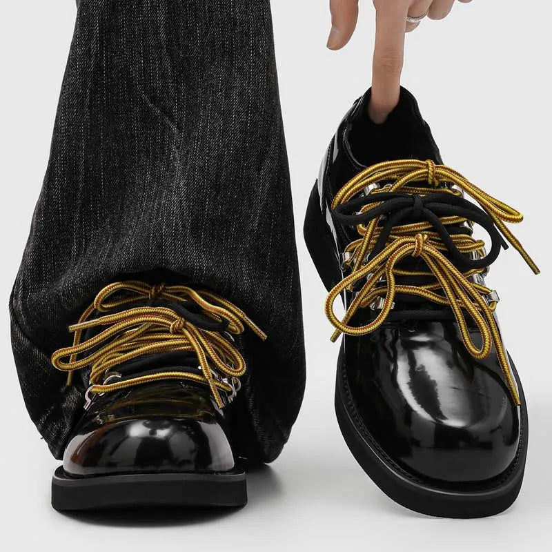Edgy Thick-Soled Men's Derby Shoes