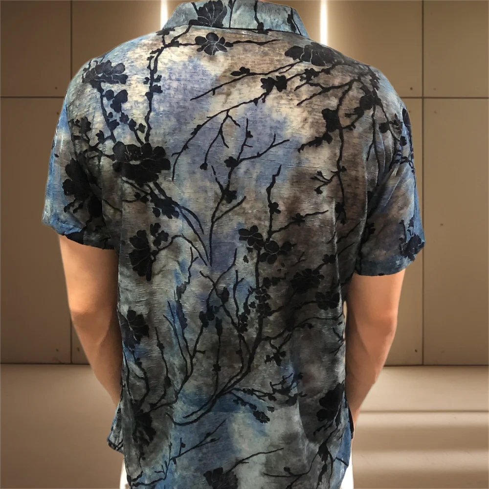 Summer Short Sleeve Flowers Shirt