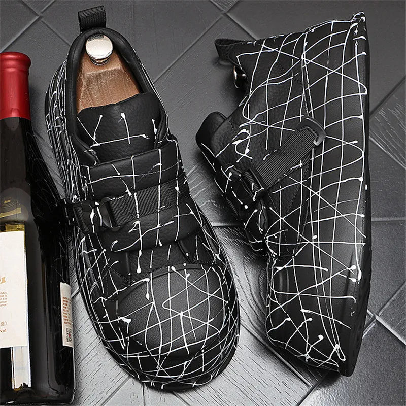 Abstract Line Graphic Men's Sneakers