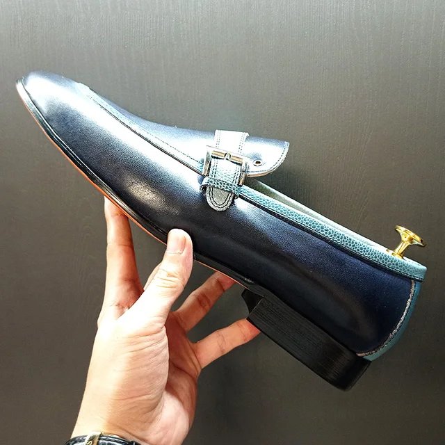 Monk Strap Genuine Leather Loafers