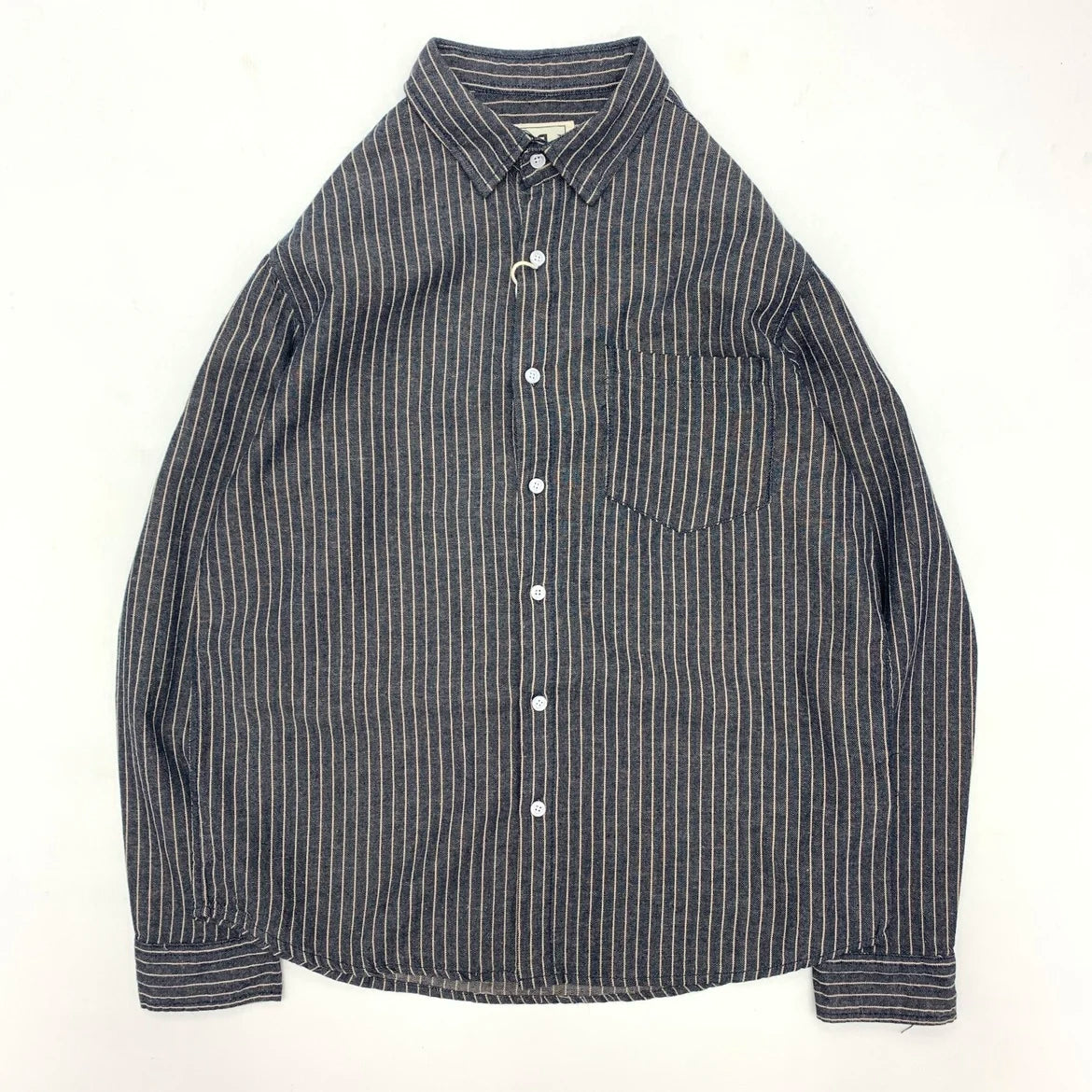 Cotton Linen Striped Loose Shirt