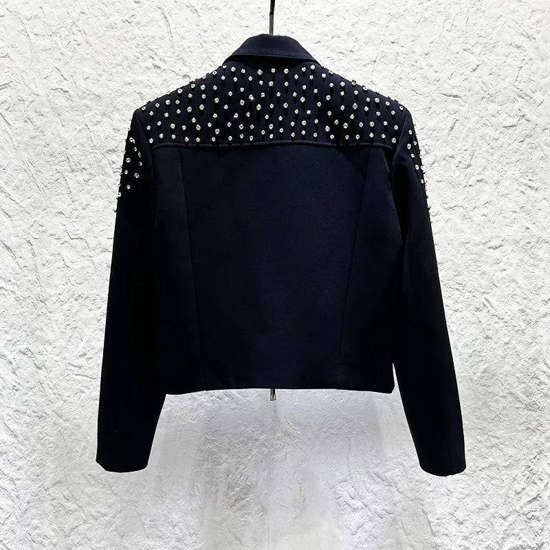 Punk Rock Rhinestone Tassel Jacket